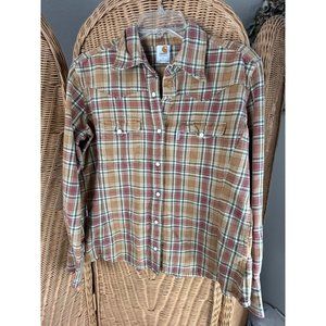 Brush popper shirt carhartt women's large snap button